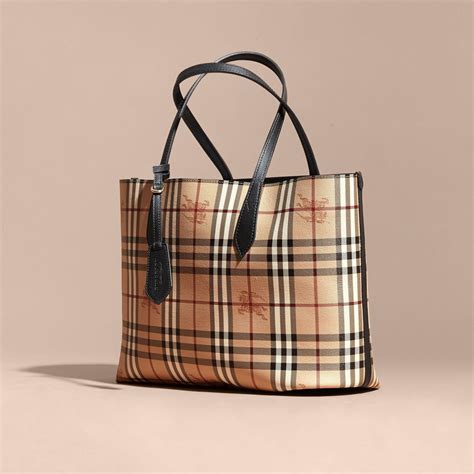 burberry black reversible tote|burberry checked canvas tote bag.